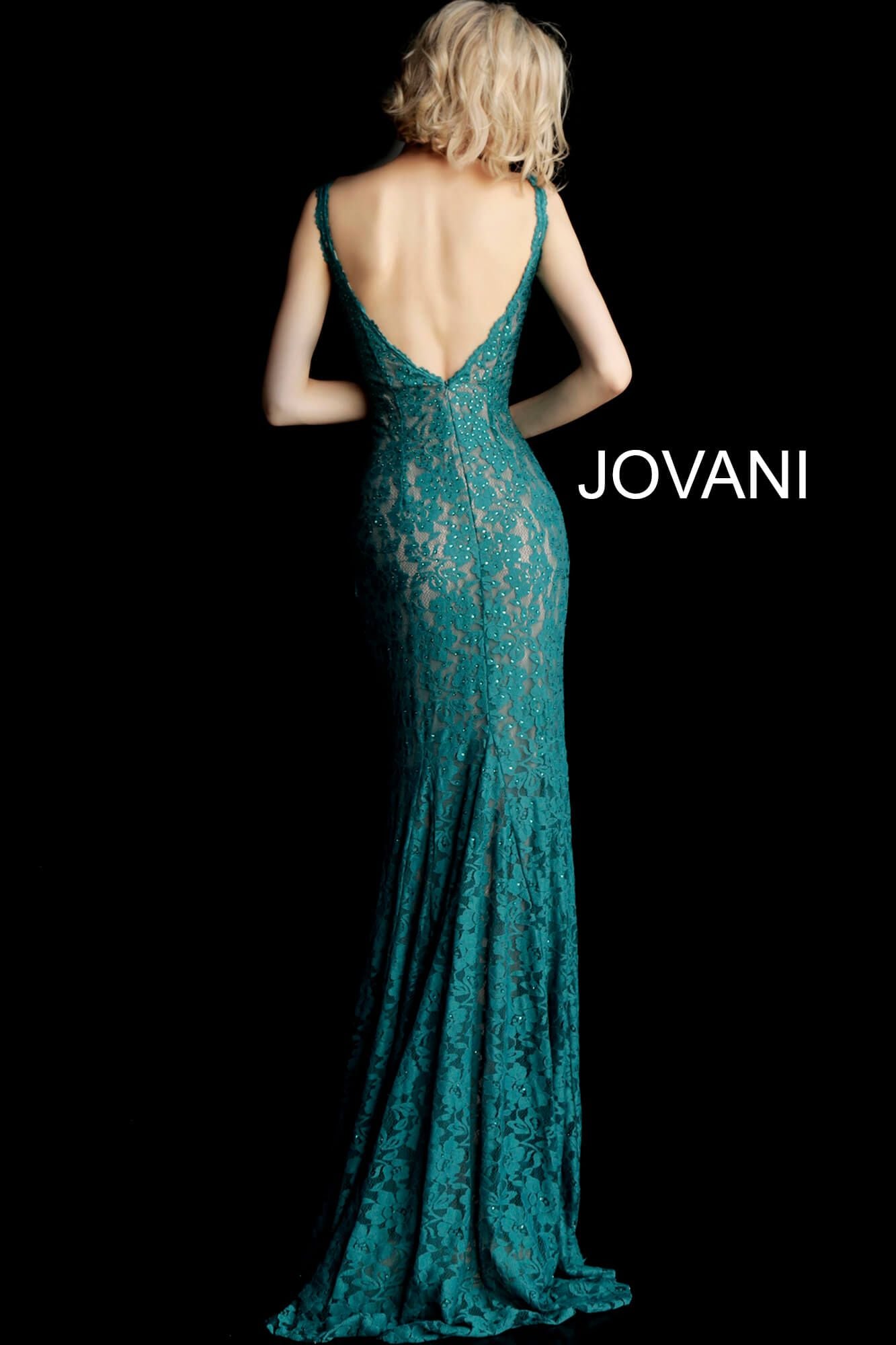Lace Fitted Jovani Prom Dress By Jovani -48994