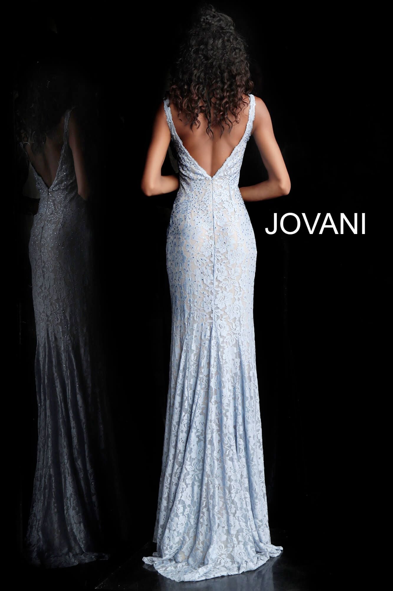 Lace Fitted Jovani Prom Dress By Jovani -48994
