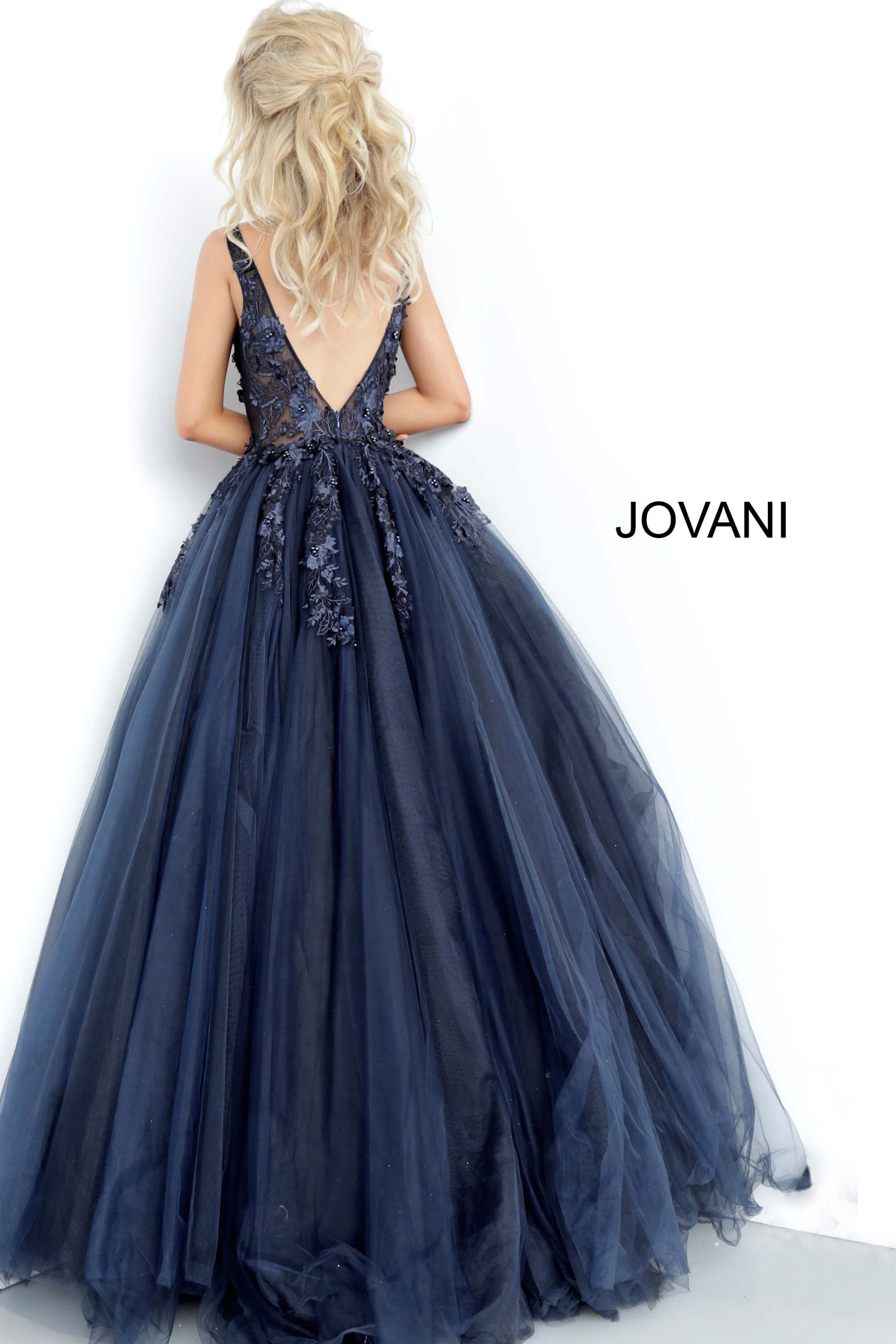 Floral Appliques Prom Dress By Jovani -55634