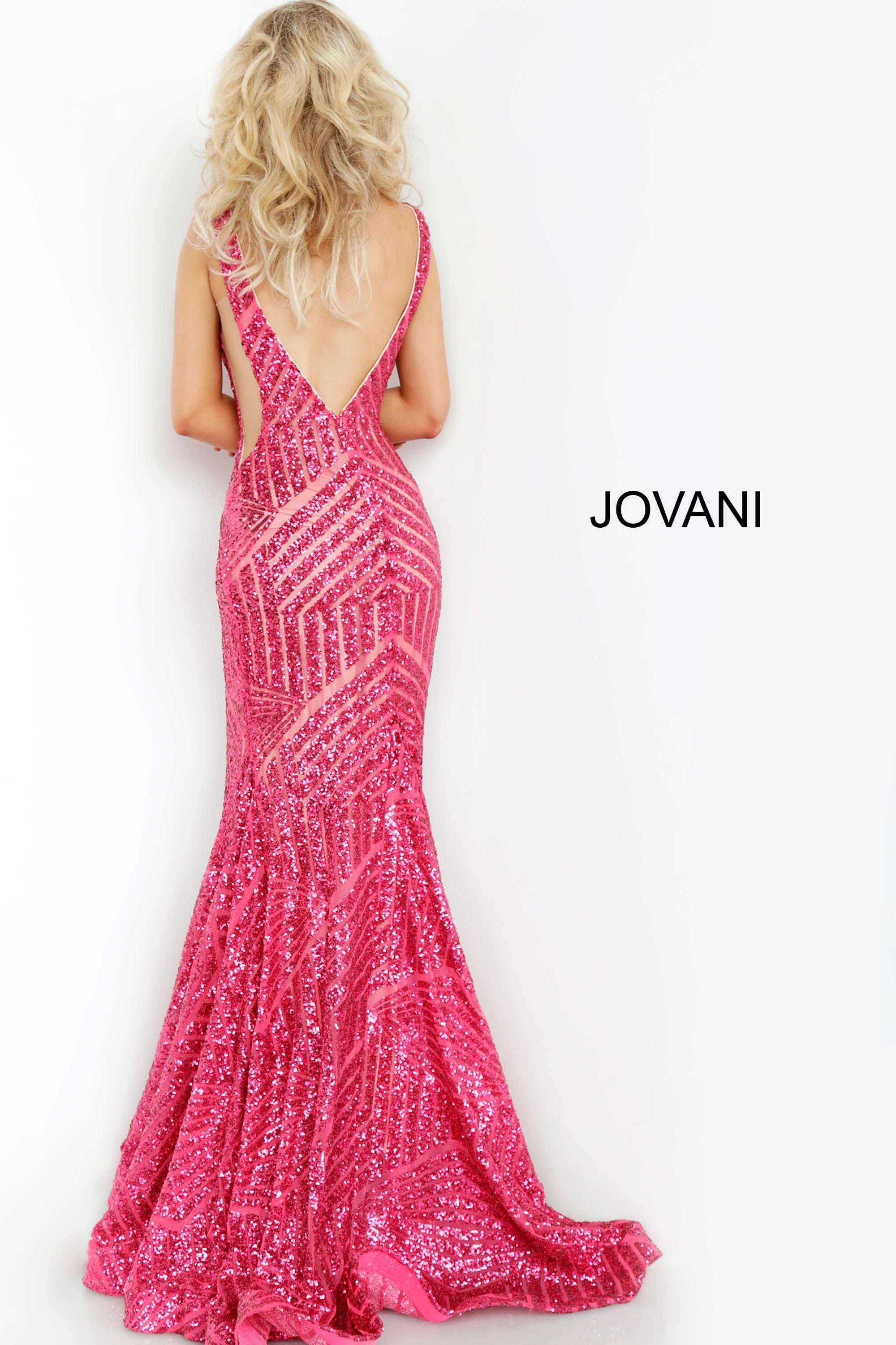 Embellished Low V Prom Dress By Jovani -59762B