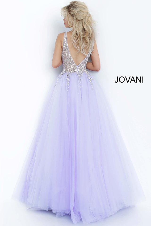 Crystal Embellished Bodice Prom Ballgown By Jovani -65379B