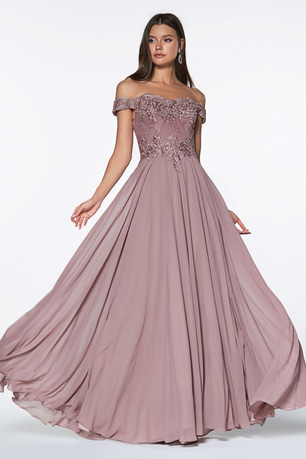MyFashion.com - Off the shoulder lace bodice gown with flowy chiffon bottom and leg slit in lining.(7258) - Cinderella Divine promdress eveningdress fashion partydress weddingdress
gown homecoming promgown weddinggown