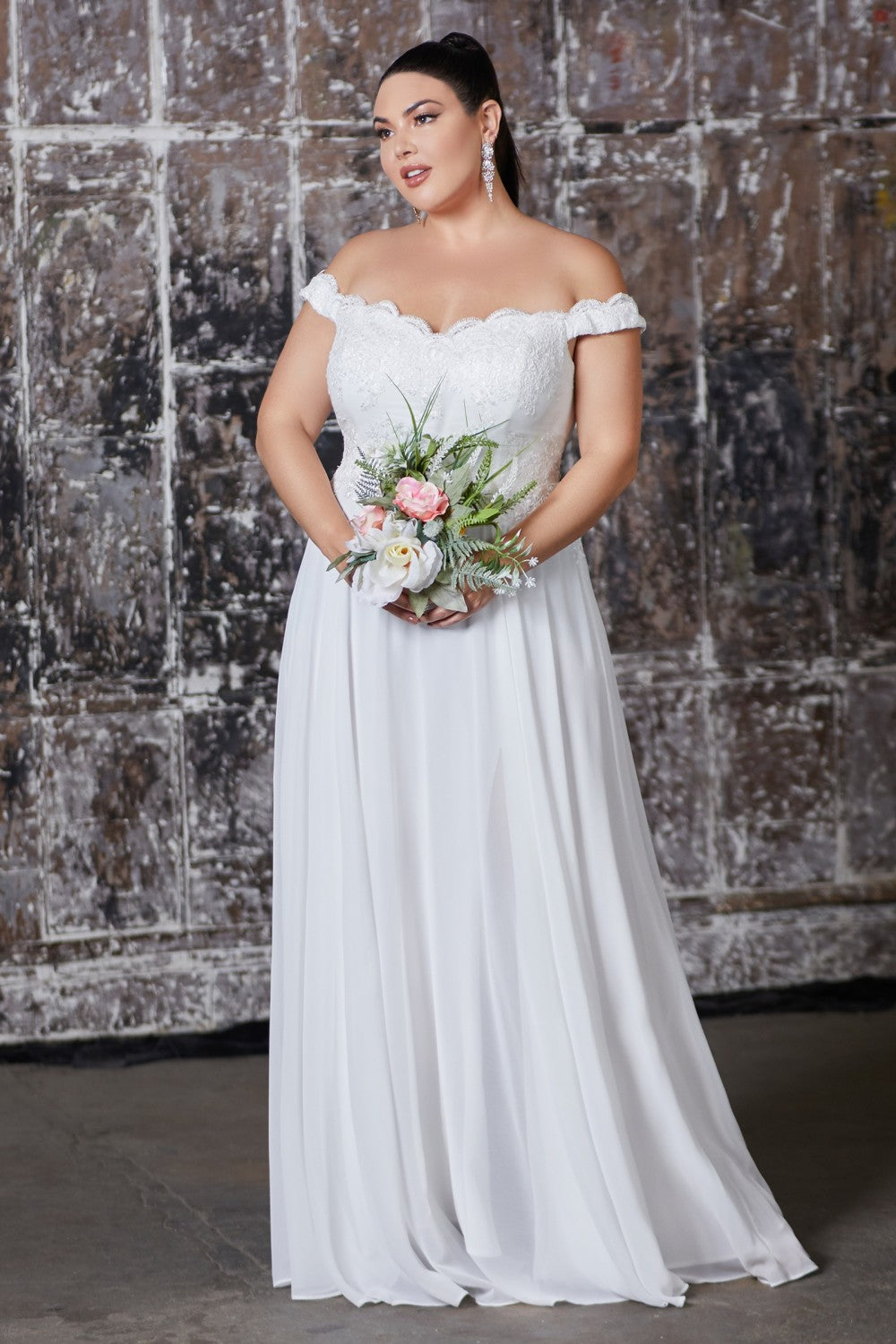 MyFashion.com - Off the shoulder lace bodice gown with flowy chiffon bottom and leg slit in lining.(7258) - Cinderella Divine promdress eveningdress fashion partydress weddingdress
gown homecoming promgown weddinggown
