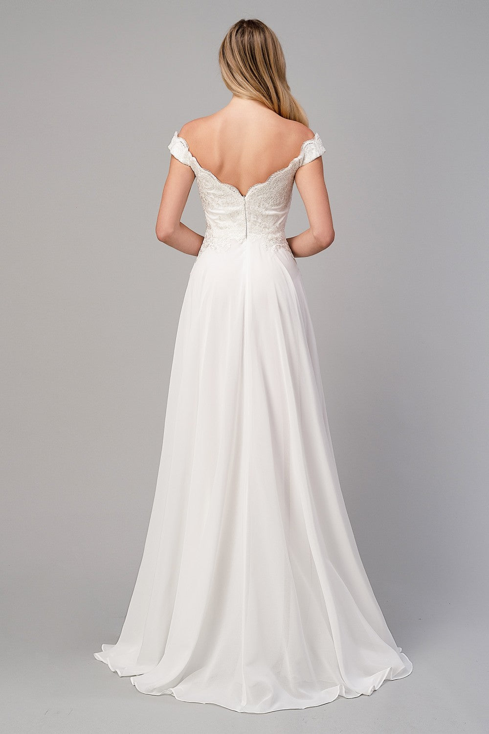 Off The Shoulder Bridal Gown By Cinderella Divine -7258W