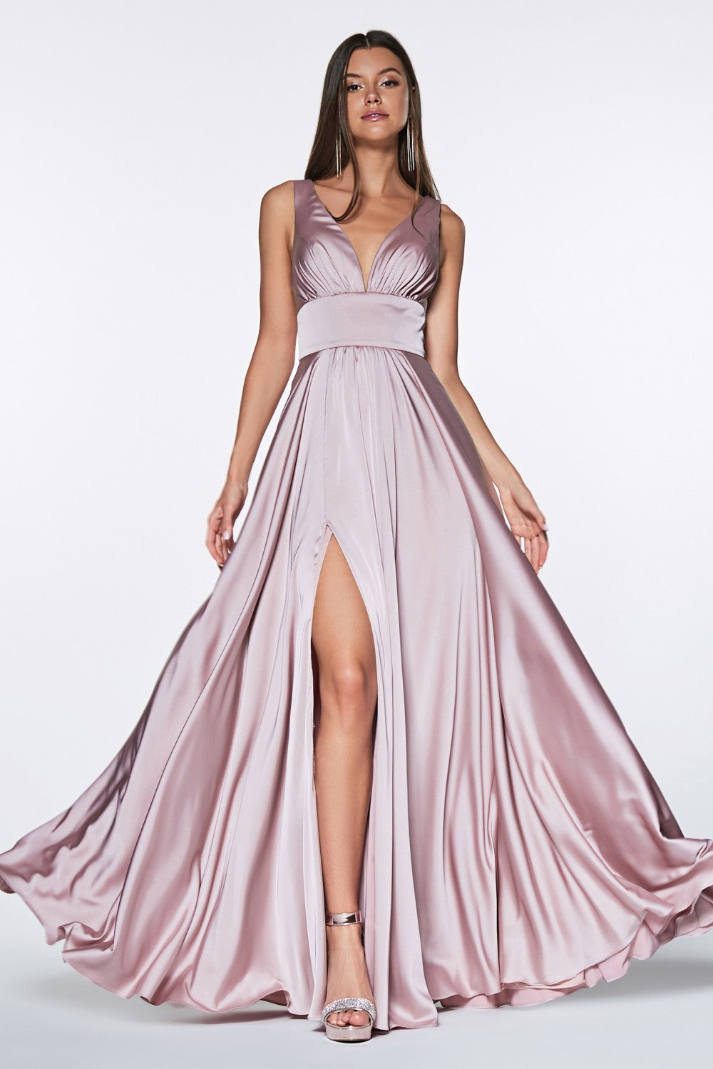MyFashion.com - Satin flowy A-line dress with leg slit, open back and v-neckline.(7469) - Cinderella Divine promdress eveningdress fashion partydress weddingdress
gown homecoming promgown weddinggown
