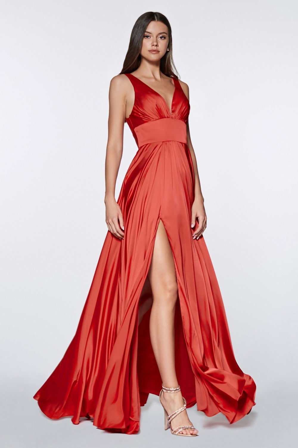 MyFashion.com - Satin flowy A-line dress with leg slit, open back and v-neckline.(7469) - Cinderella Divine promdress eveningdress fashion partydress weddingdress
gown homecoming promgown weddinggown