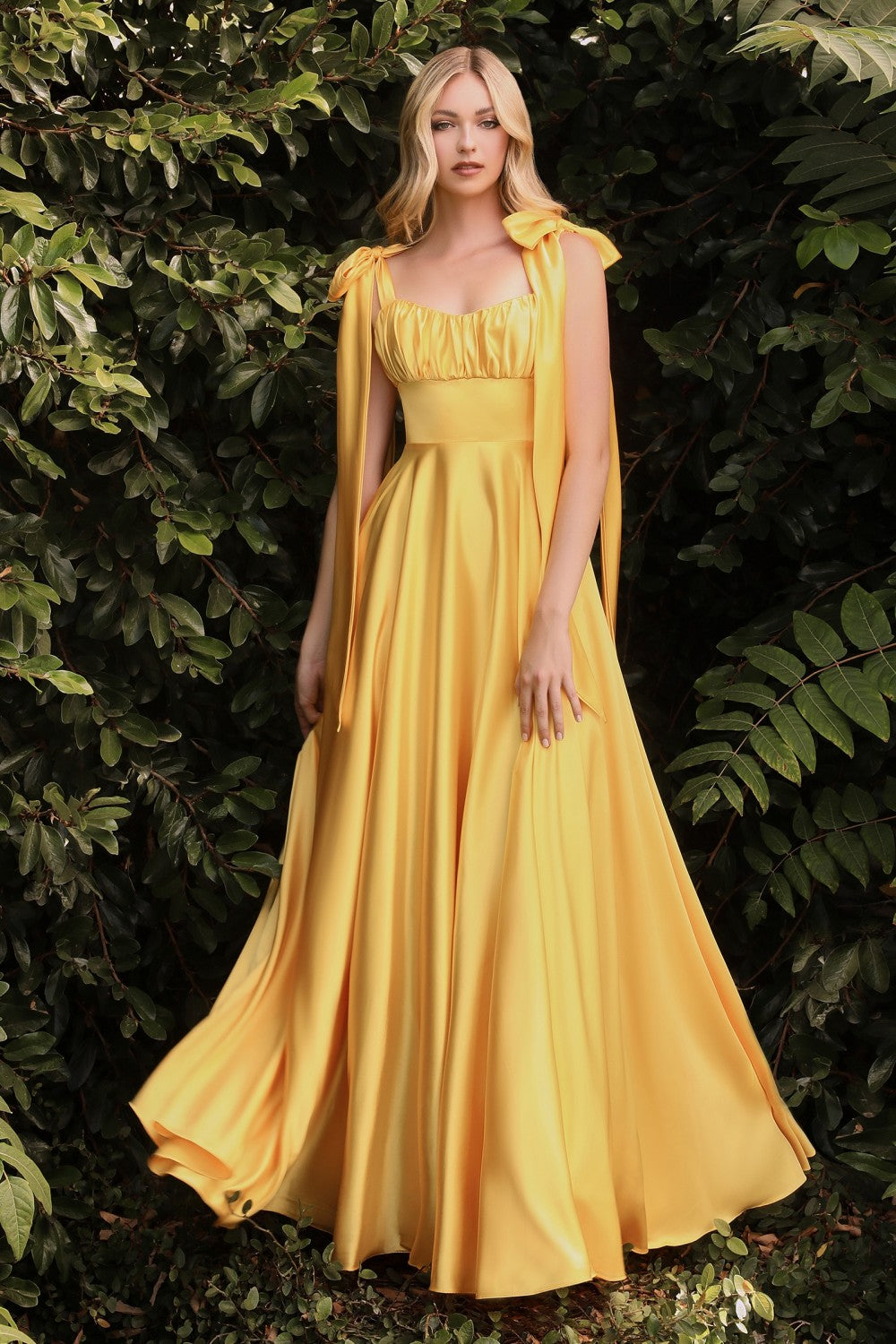 Soft Satin A-Line Gown By Cinderella Divine -7490