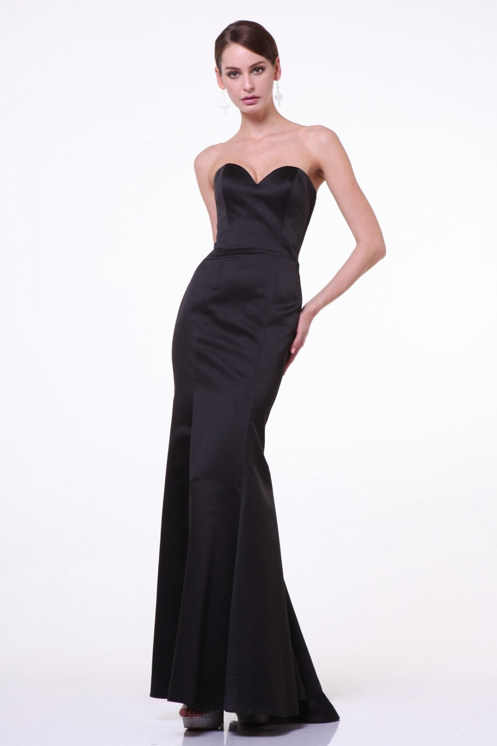 Strapless Trumpet Satin Gown by Cinderella Divine -8792
