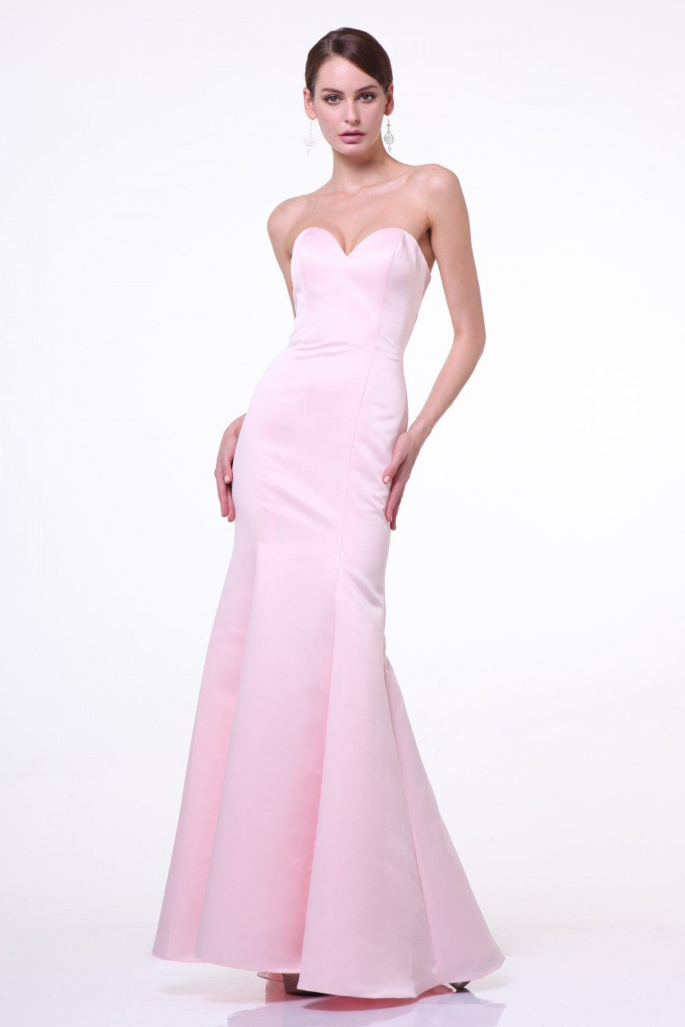 Strapless Trumpet Satin Gown by Cinderella Divine -8792