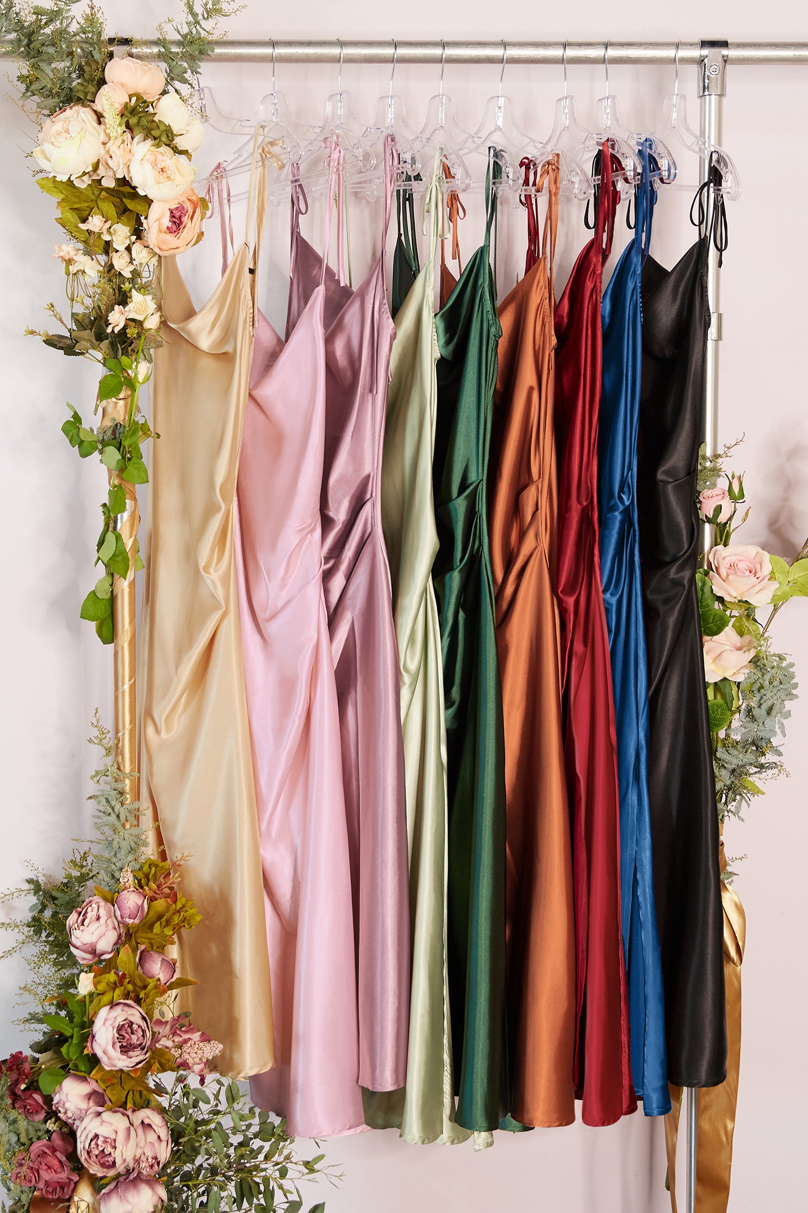 Slim Fit Satin Midi Dress by Cinderella Divine -BD103