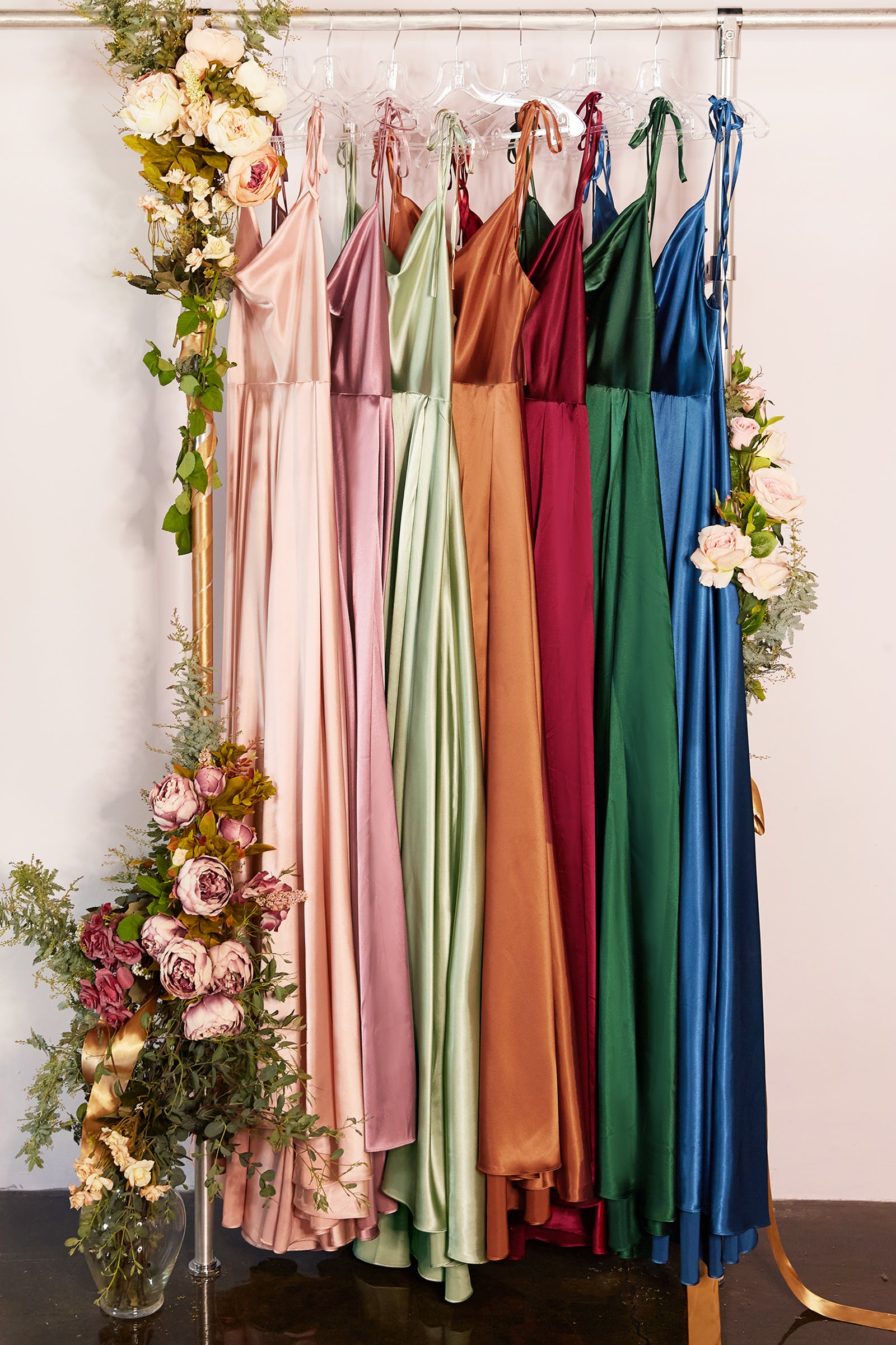 Satin A-Line Dress by Cinderella Divine -BD104