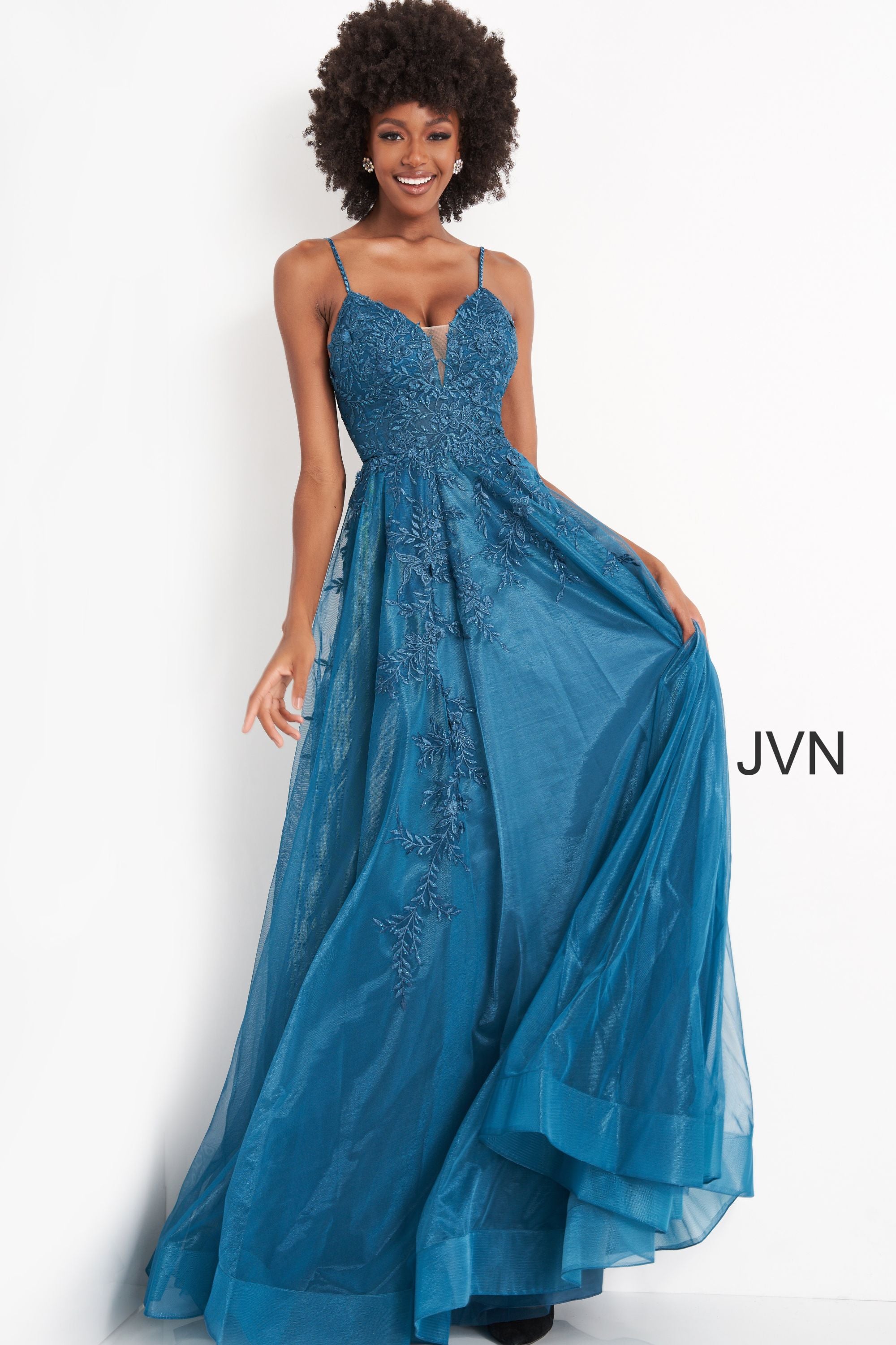 Floral Embroidered Prom Gown By Jovani -02266