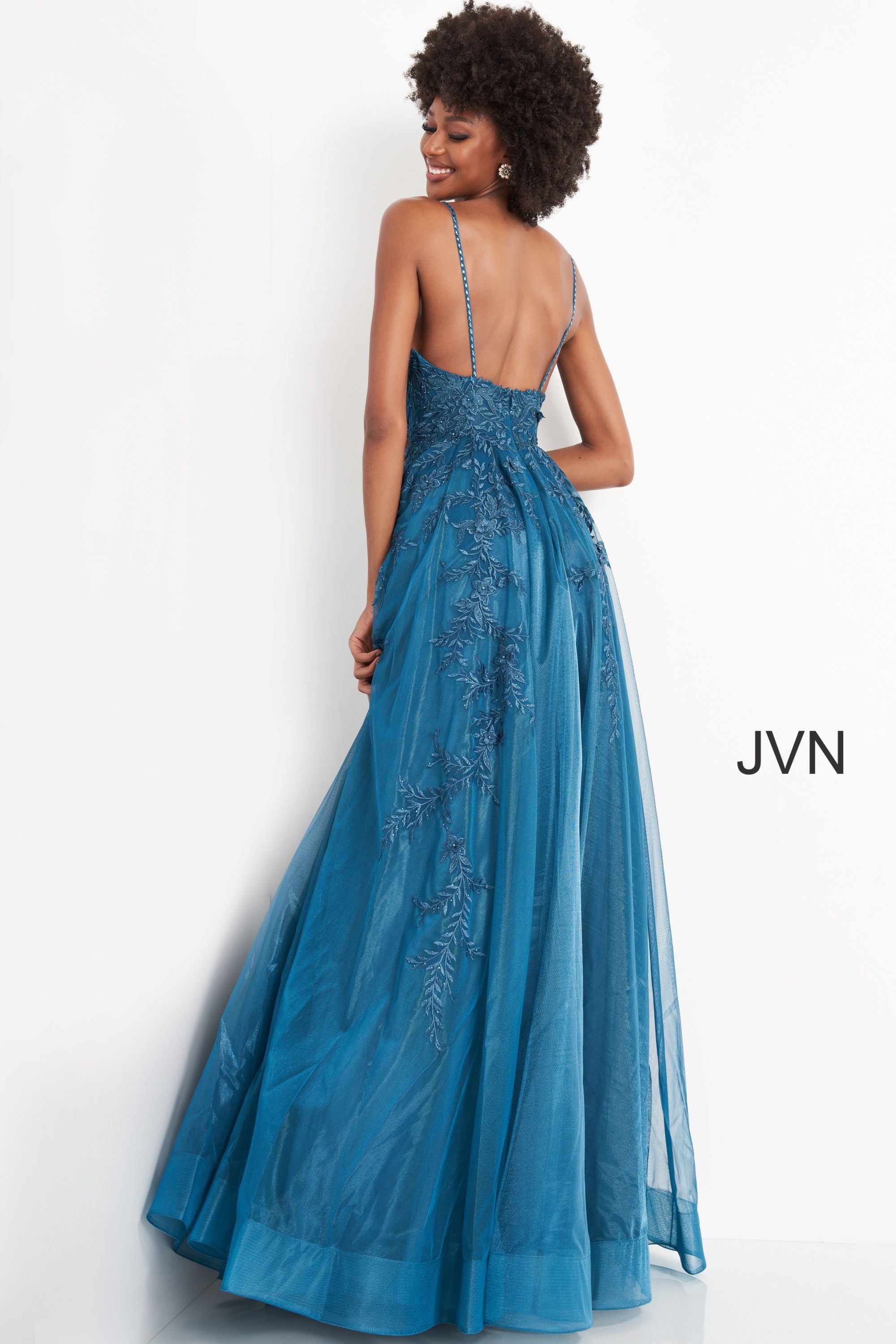 Floral Embroidered Prom Gown By Jovani -02266
