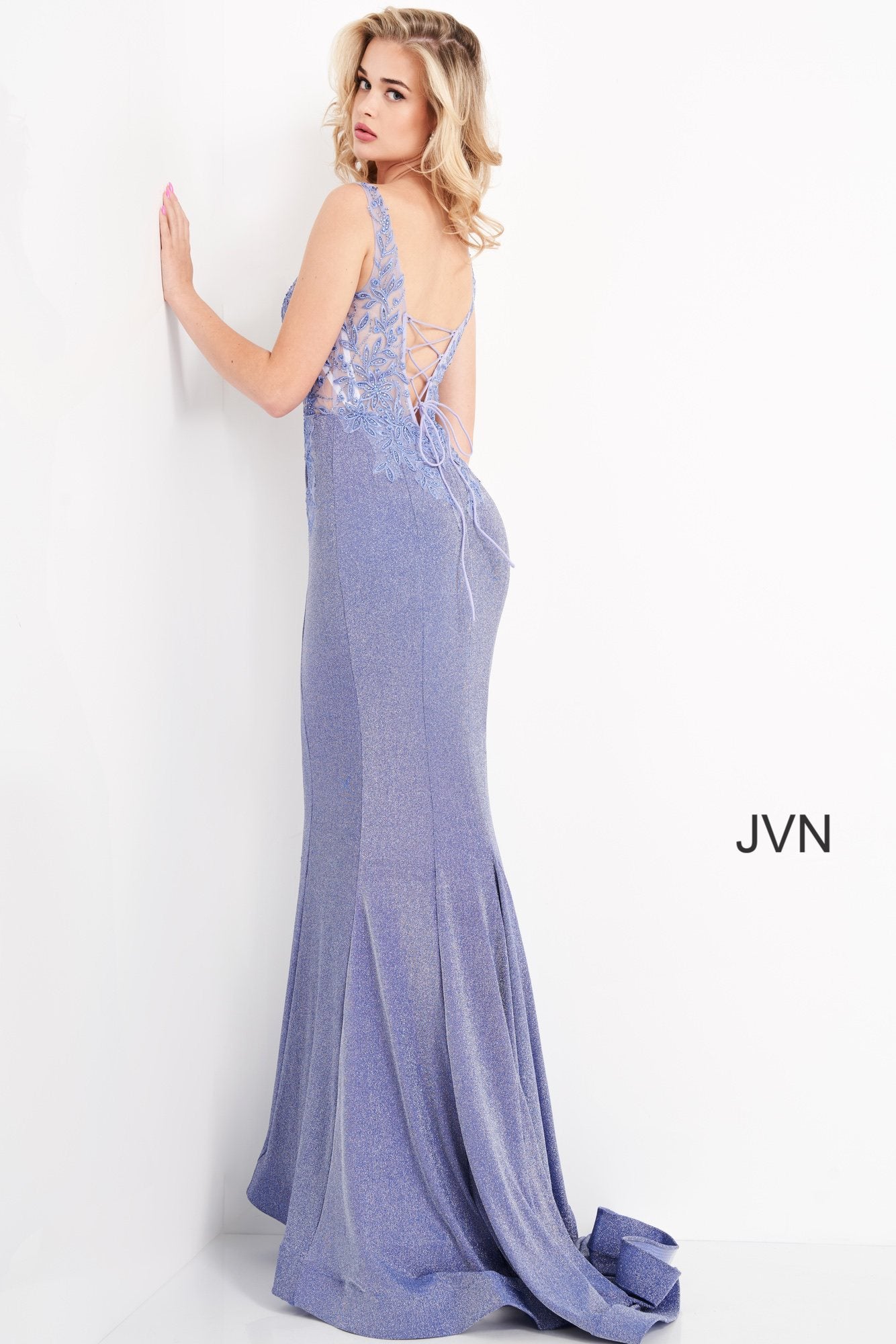Floral Bodice Sheath Prom Dress By Jovani -JVN06505