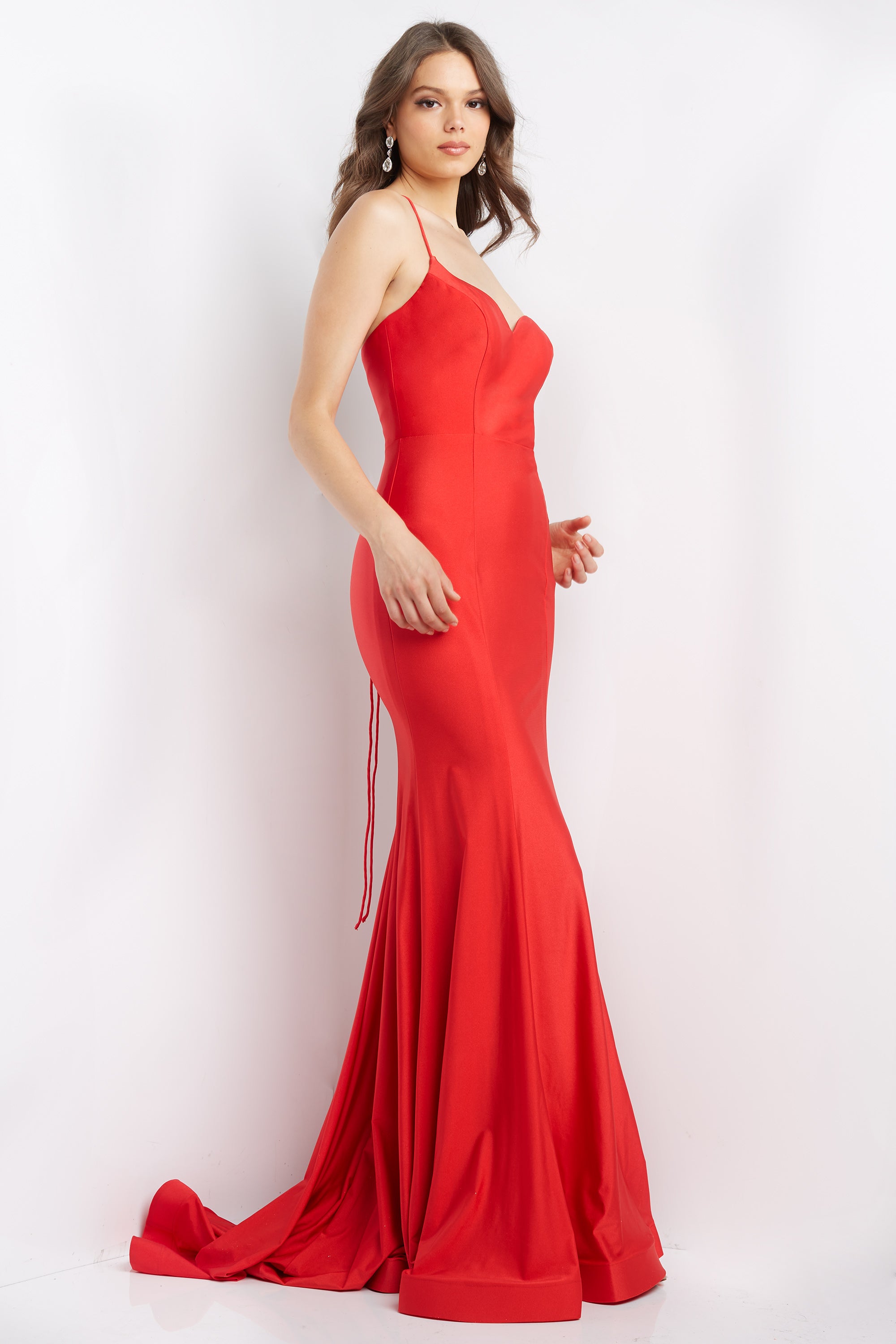 Tie Back Spaghetti Strap Prom Dress By Jovani -JVN07643