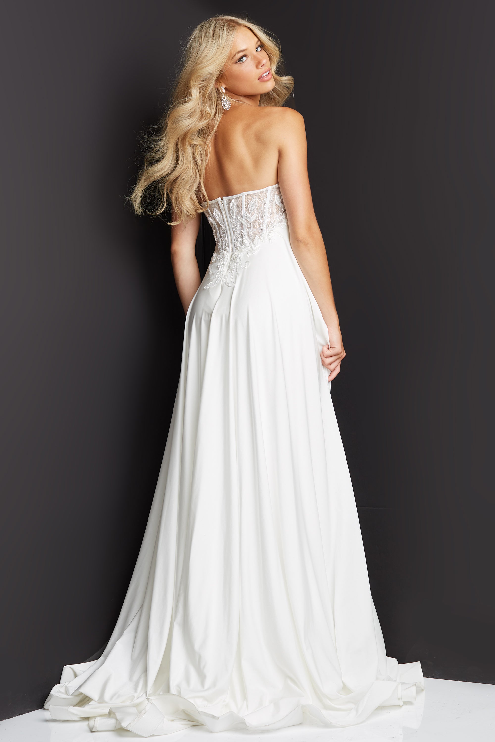 Strapless Sweetheart Neckline Prom Dress By Jovani -JVN07648