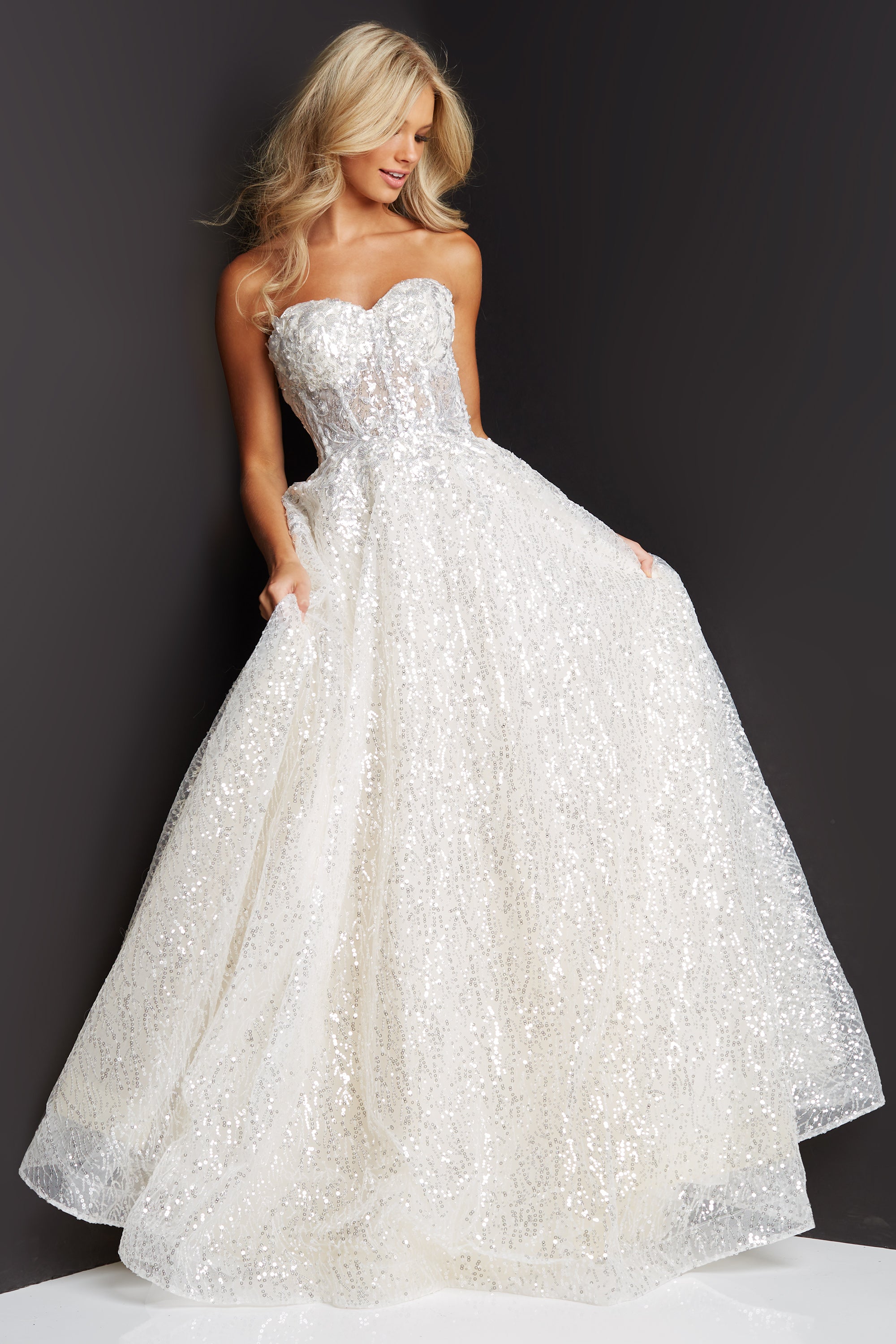 Embellished Sweetheart Neckline Prom Dress By Jovani -08417B