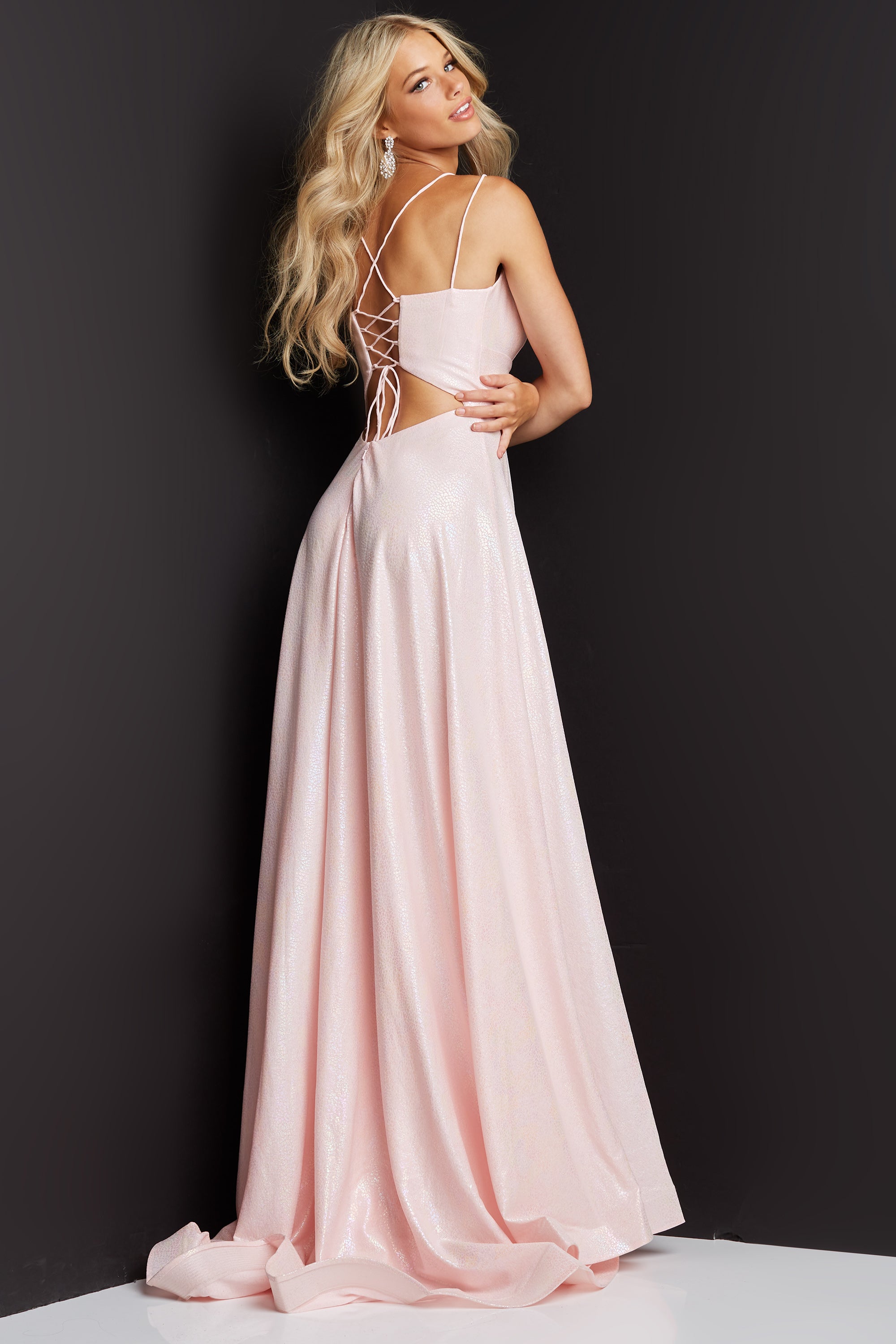 A Line Spaghetti Strap Prom Dress By Jovani -JVN08490