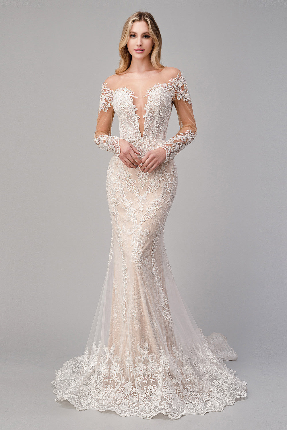 Bohemian Lace Mermaid Gown By Andrea And Leo -A1022
