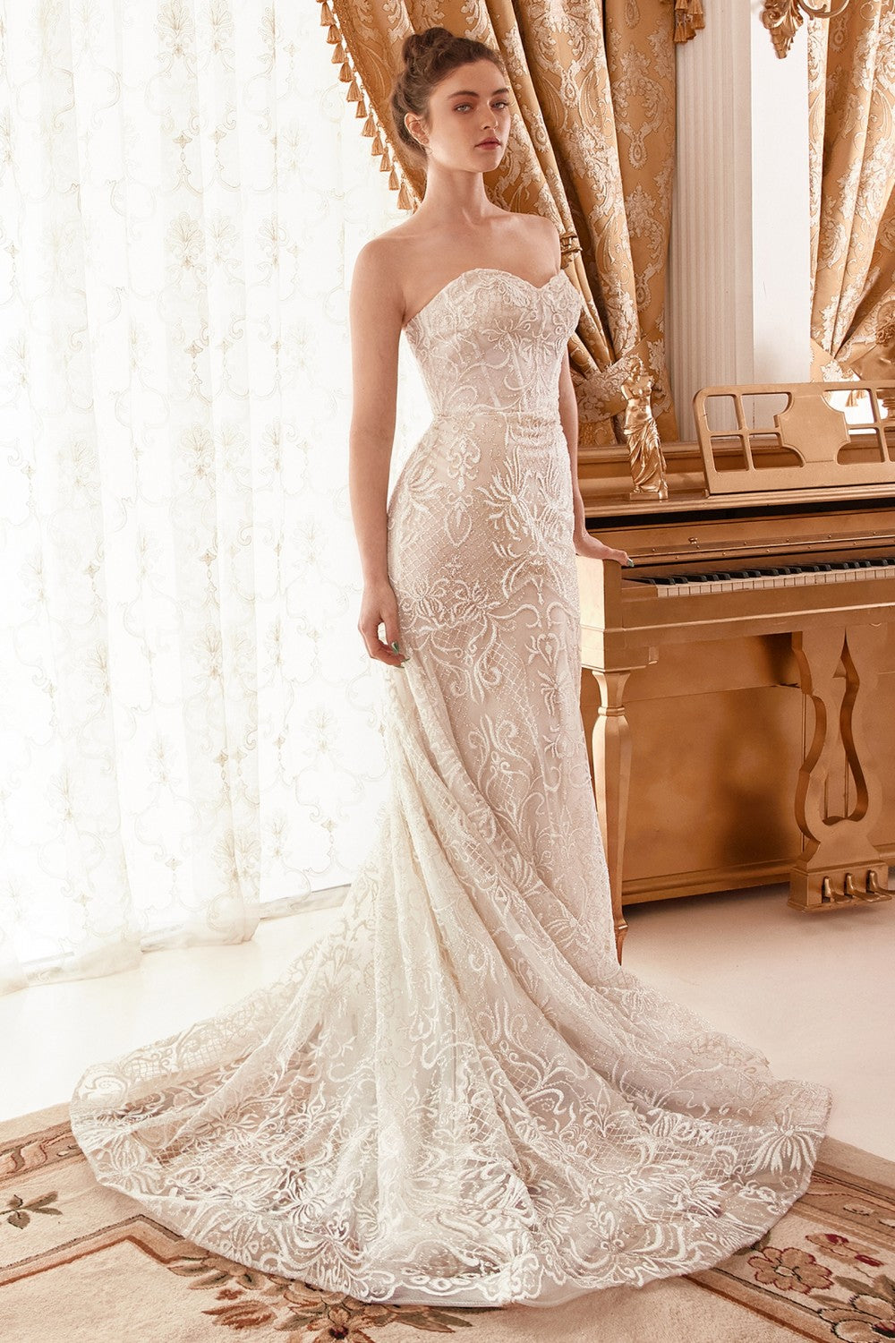 Lace Off The Shoulder Mermaid Bridal Gown By Andrea And Leo -A1104W