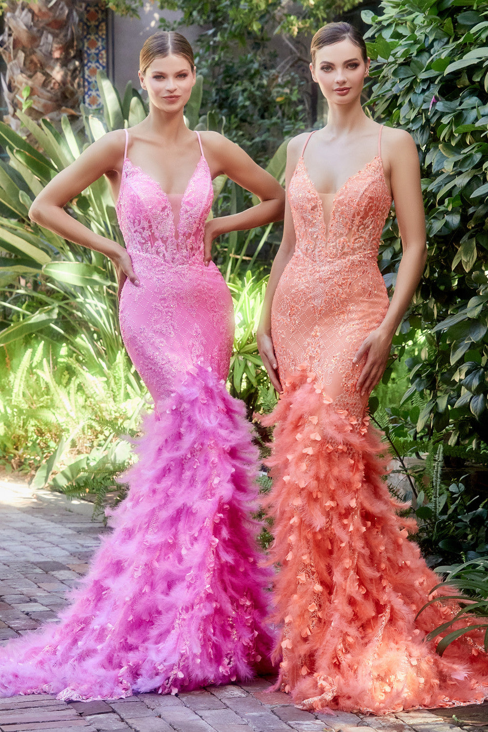 Feather Mermaid Gown By Andrea And Leo -A1116