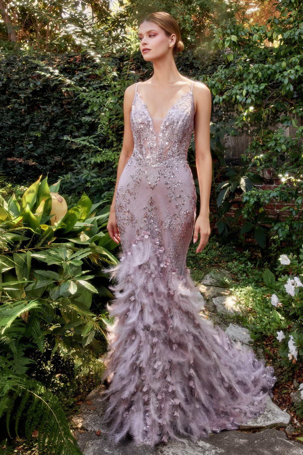 Feather Mermaid Gown By Andrea And Leo -A1116