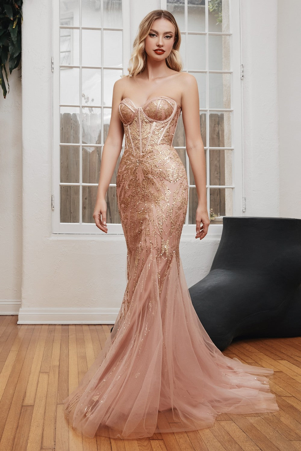 Strapless Mermaid Gown By Cinderella Divine -CB116