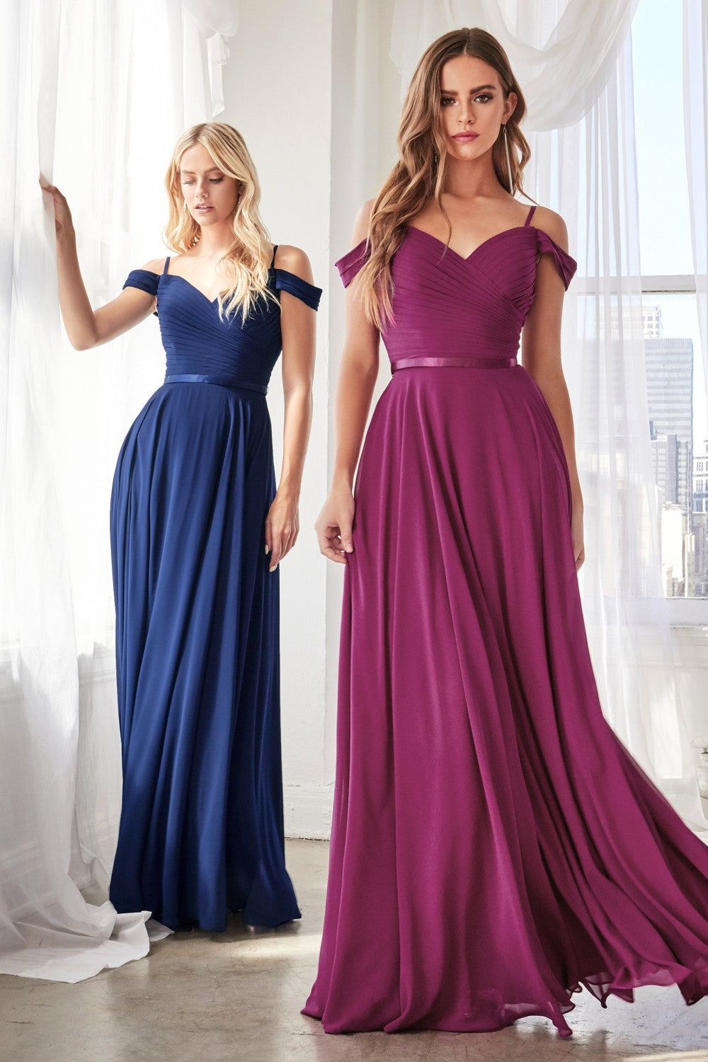 MyFashion.com - Off the shoulder chiffon gown with corset back and satin belt.(CD0156) - Cinderella Divine promdress eveningdress fashion partydress weddingdress
gown homecoming promgown weddinggown