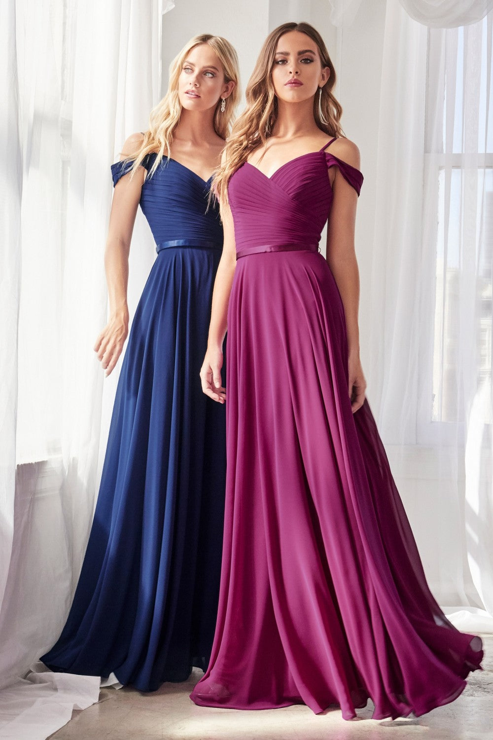 MyFashion.com - Off the shoulder chiffon gown with corset back and satin belt.(CD0156) - Cinderella Divine promdress eveningdress fashion partydress weddingdress
gown homecoming promgown weddinggown