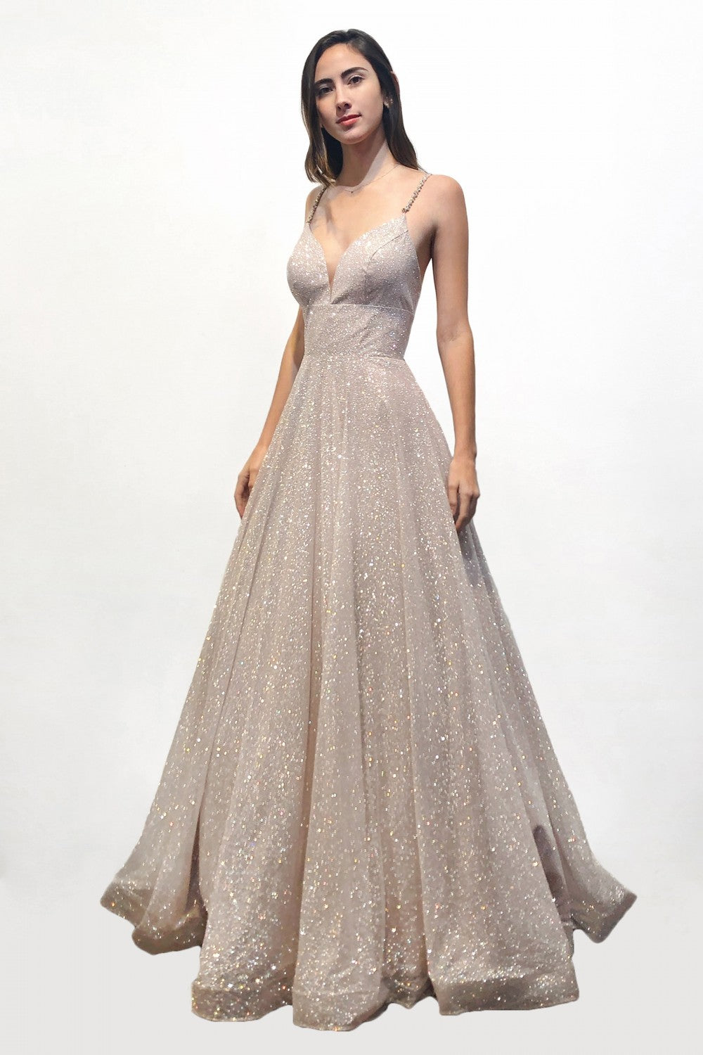 MyFashion.com - Ball gown with glitter finish and sweetheart neckline.(CD205) - Cinderella Divine promdress eveningdress fashion partydress weddingdress 
 gown homecoming promgown weddinggown