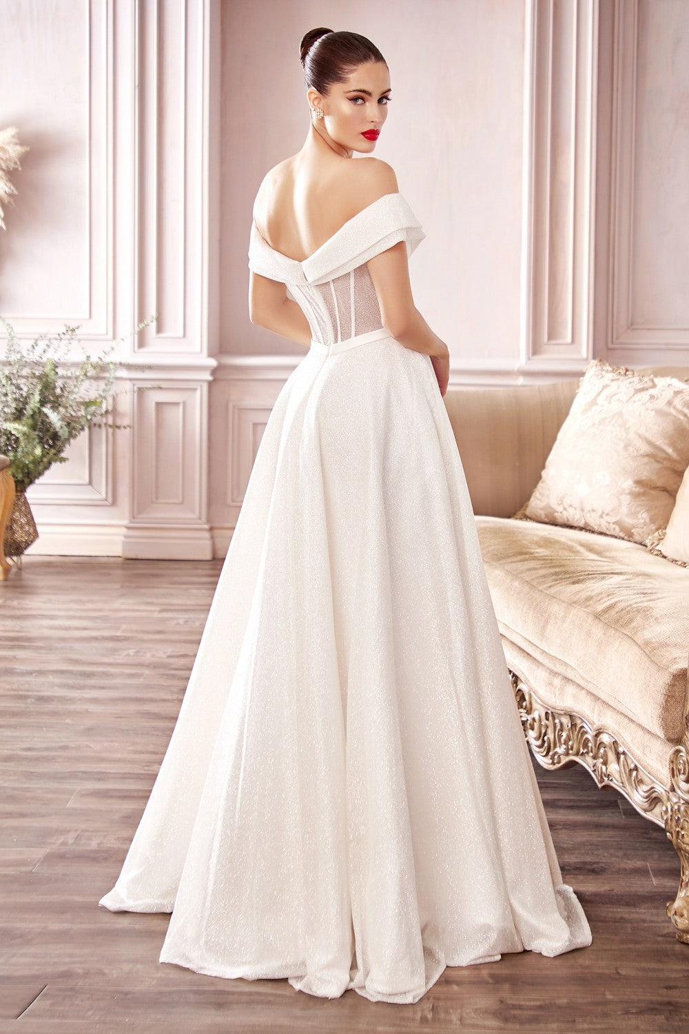Glitter Bridal Gown By Cinderella Divine -CD214W
