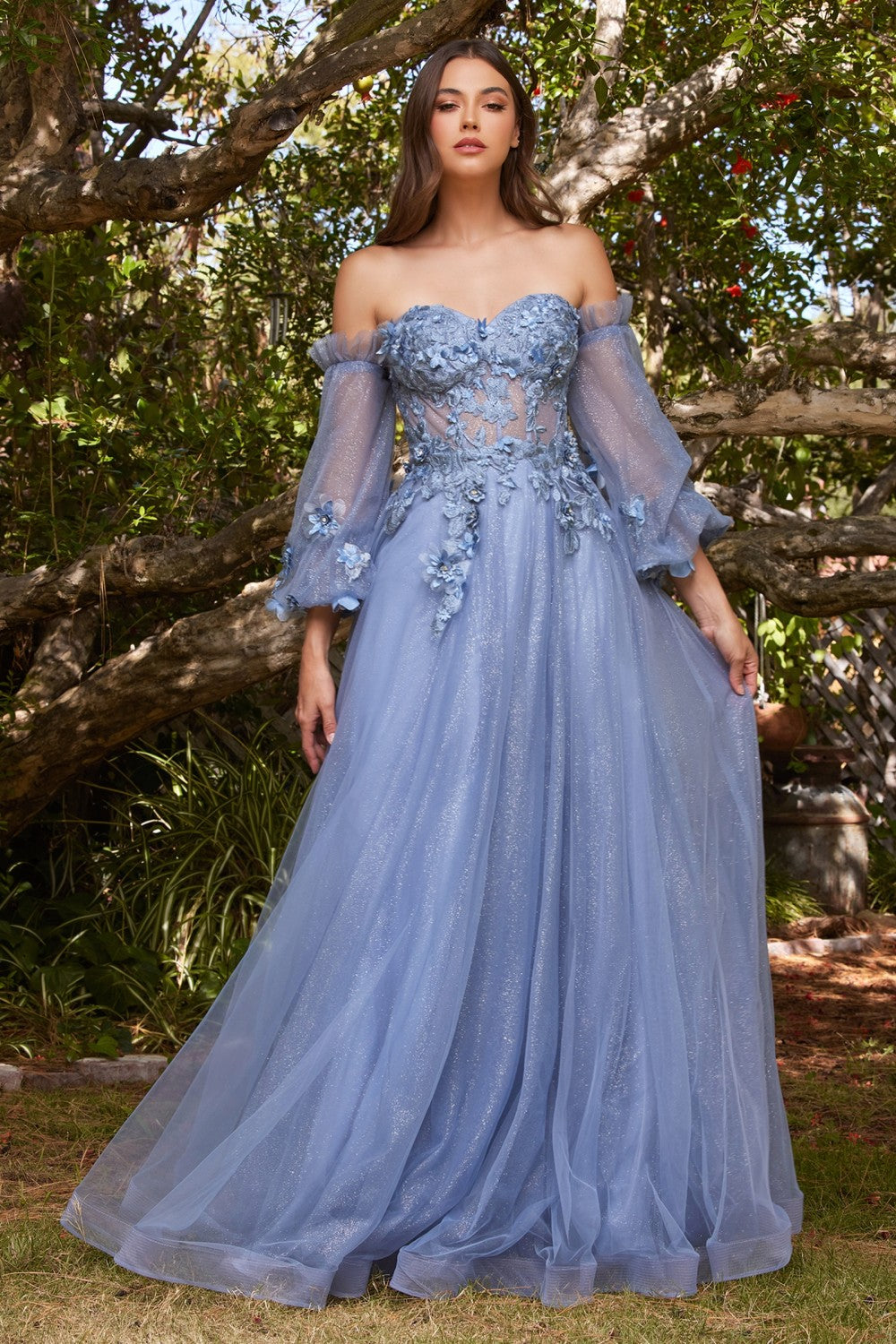 3D Floral Corset Gown By Cinderella Divine -CD962