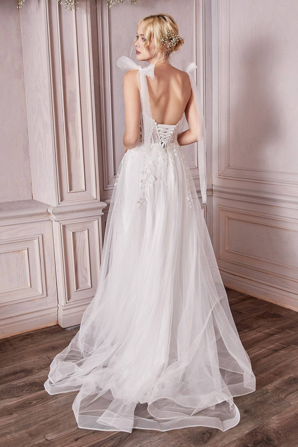 A-Line Corset Wedding Gown By Cinderella Divine -CD964W
