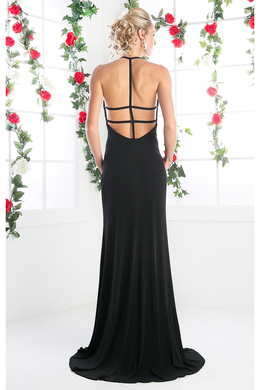 Beaded Stretch Knit Sheath Dress By Cinderella Divine -CF086