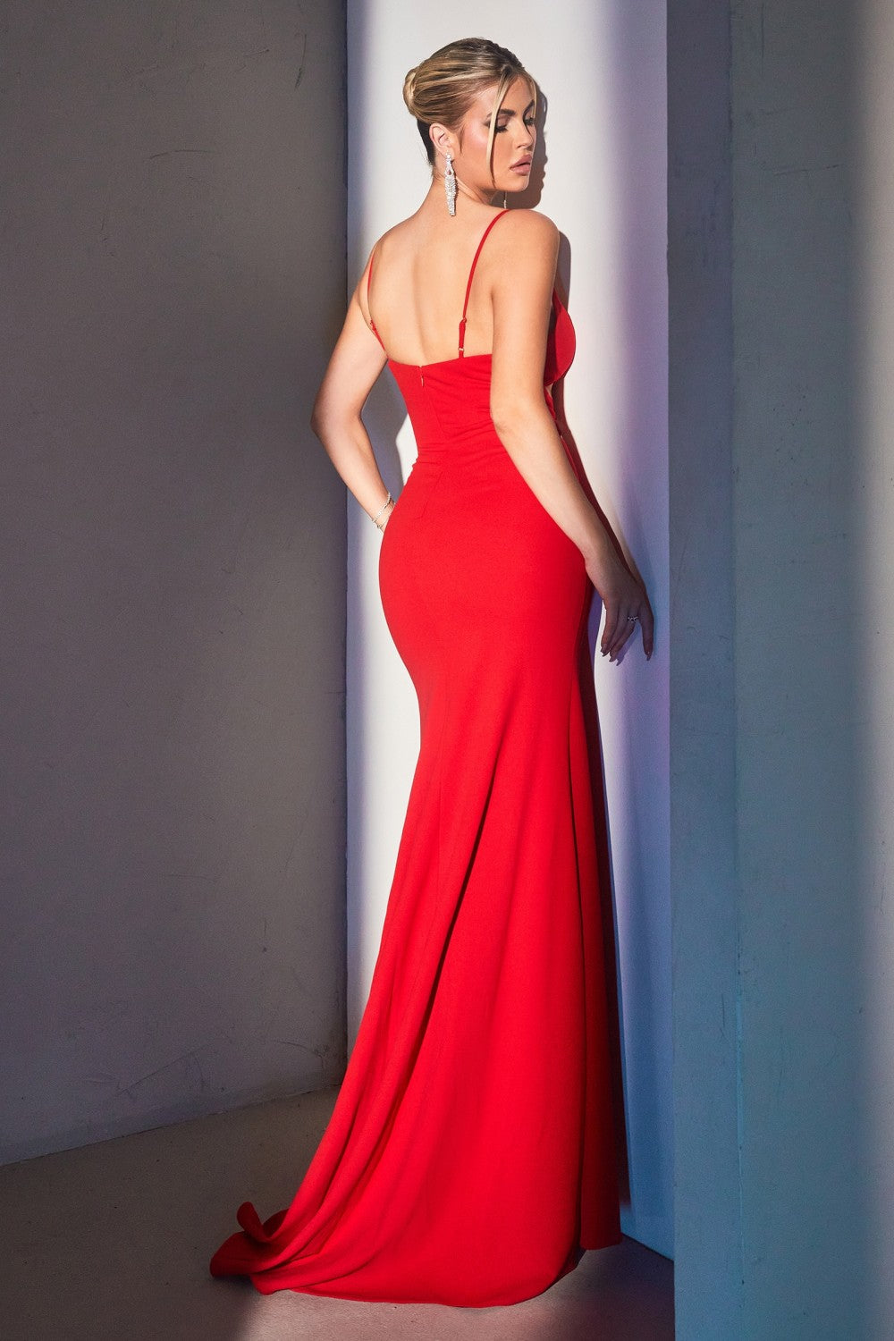Fitted Cut Out Gown By Cinderella Divine -CH129