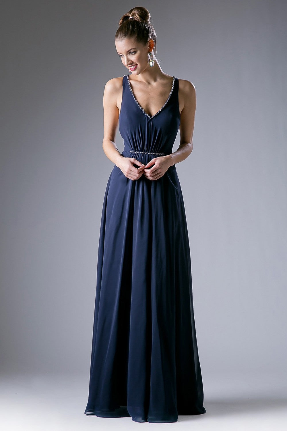 Long Strappy Back Dress by Cinderella Divine -CH526