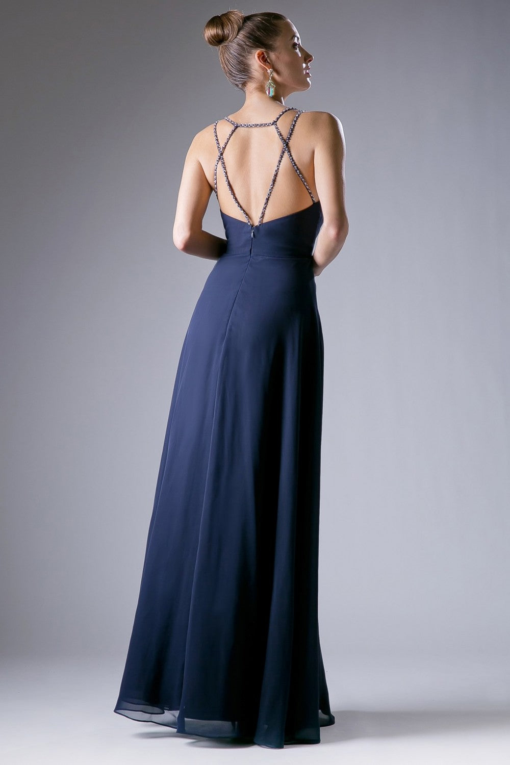Long Strappy Back Dress by Cinderella Divine -CH526