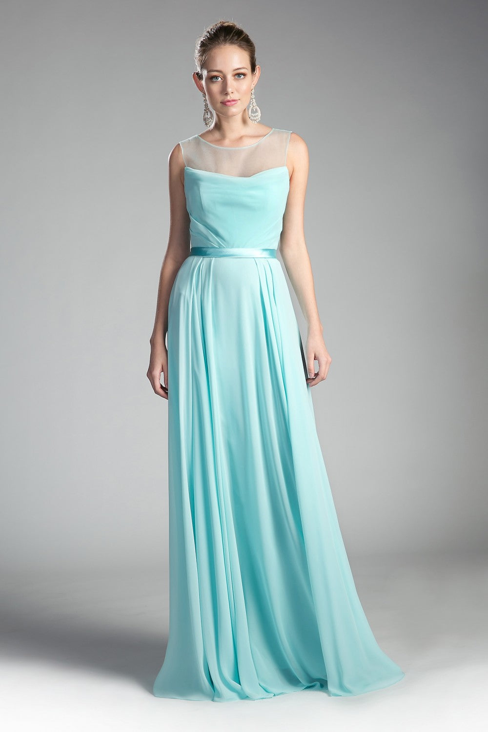 Chiffon Empire Waist Dress by Cinderella Divine -CJ236