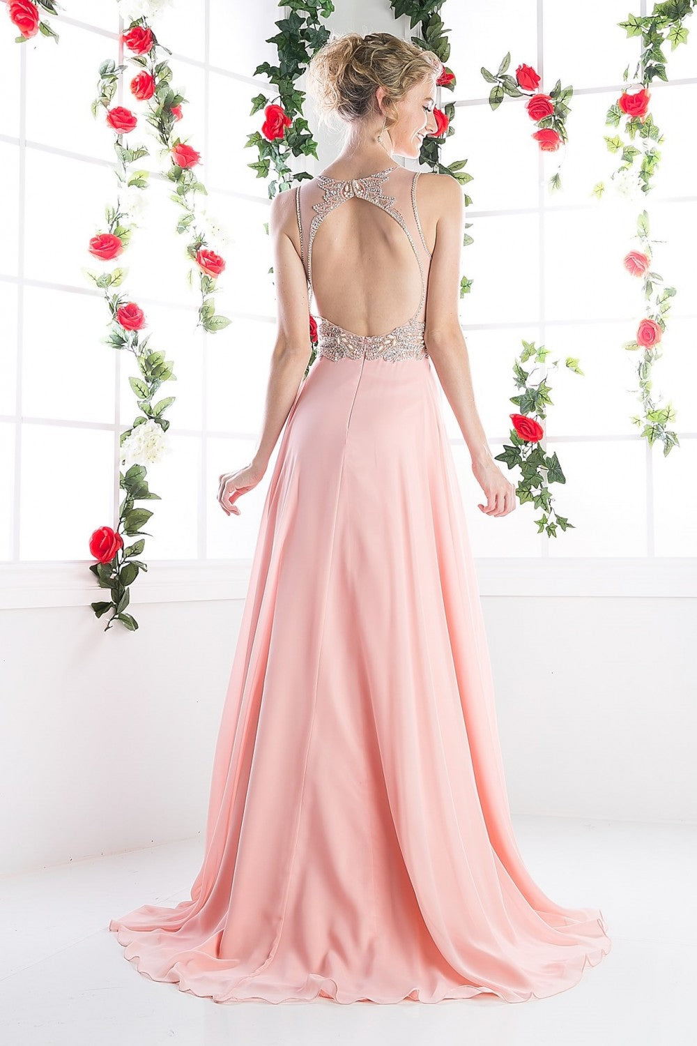 MyFashion.com - Beaded Chiffon Empire Waist Dress(CK78) - Cinderella Divine promdress eveningdress fashion partydress weddingdress 
 gown homecoming promgown weddinggown