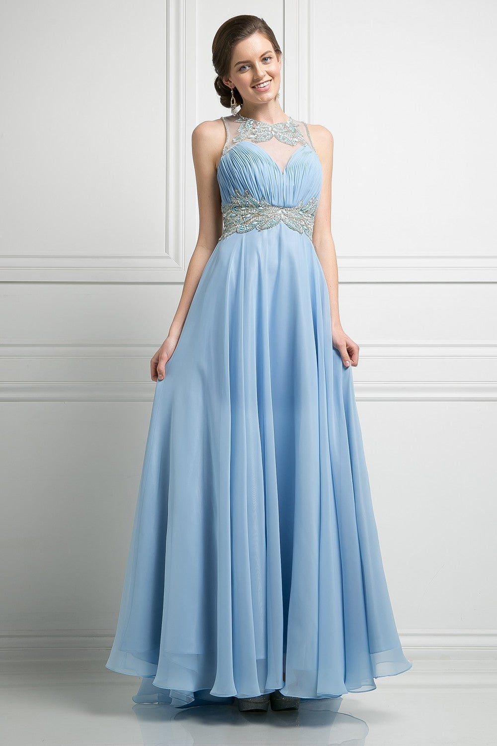 MyFashion.com - Beaded Chiffon Empire Waist Dress(CK78) - Cinderella Divine promdress eveningdress fashion partydress weddingdress 
 gown homecoming promgown weddinggown