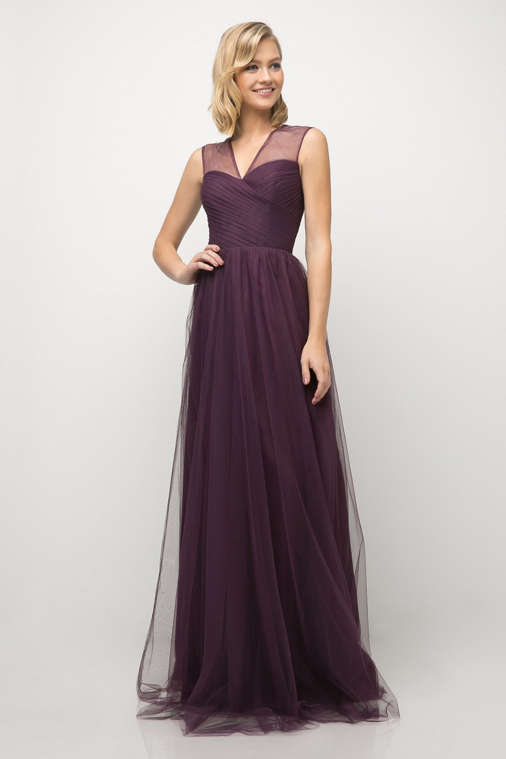 Layered Tulle A-Line Bridesmaid Dress 01 By Cinderella Divine -ET320