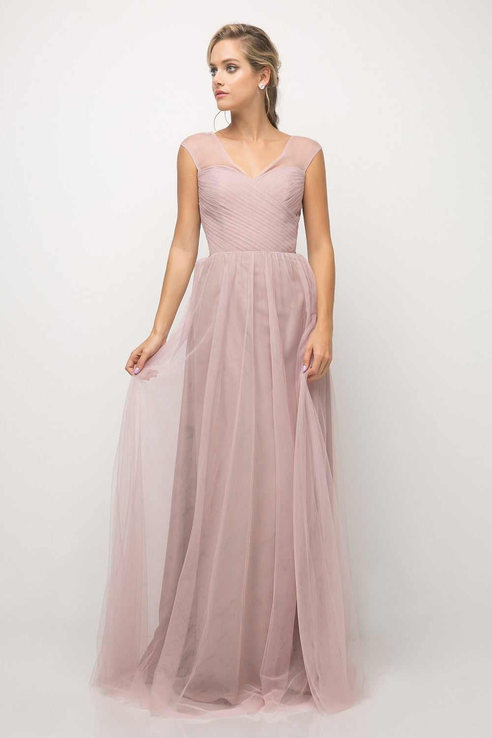 Layered Tulle A-Line Bridesmaid Dress 01 By Cinderella Divine -ET320