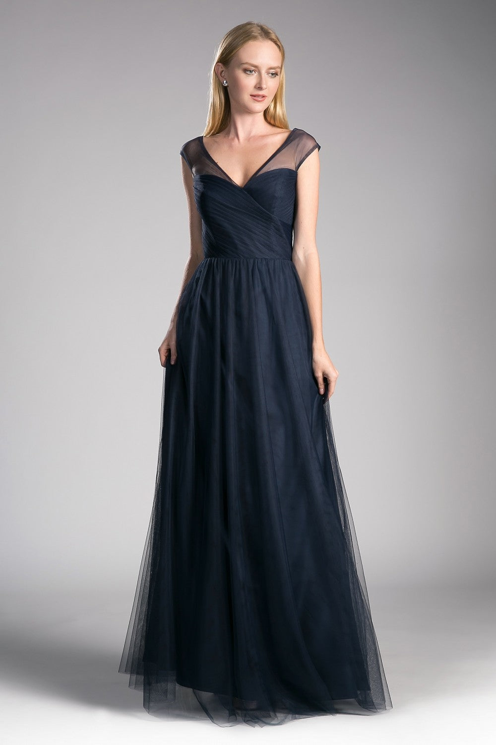 Layered Tulle A-Line Bridesmaid Dress 01 By Cinderella Divine -ET320