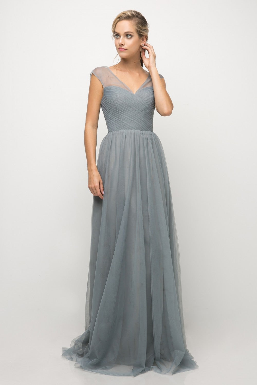 Layered Tulle A-Line Bridesmaid Dress 01 By Cinderella Divine -ET320
