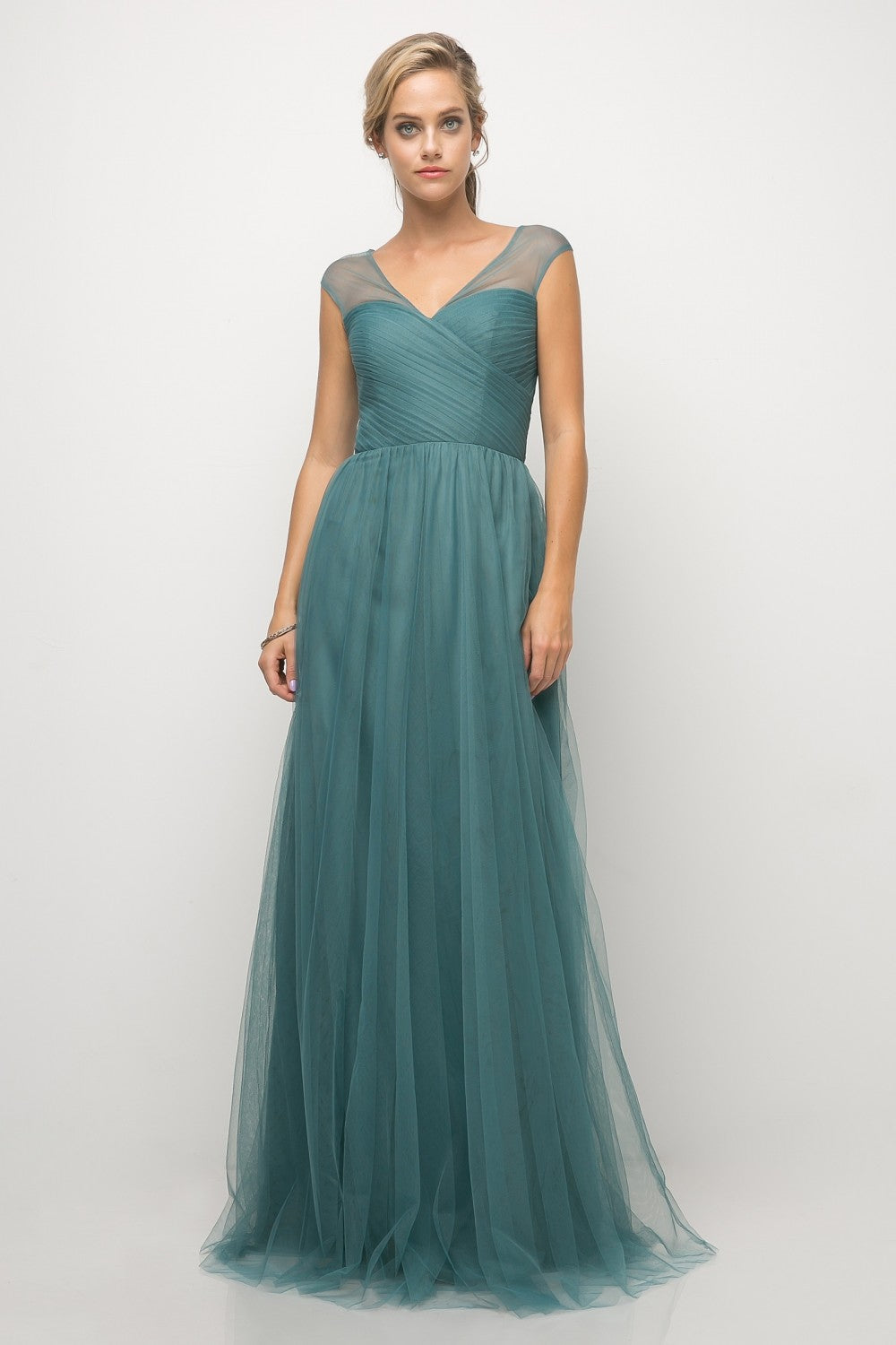 Layered Tulle A-Line Bridesmaid Dress 01 By Cinderella Divine -ET320