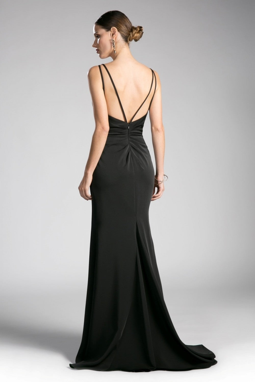 MyFashion.com - Fitted dress with gathered waist and leg slit.(KC1850) - Cinderella Divine promdress eveningdress fashion partydress weddingdress 
 gown homecoming promgown weddinggown