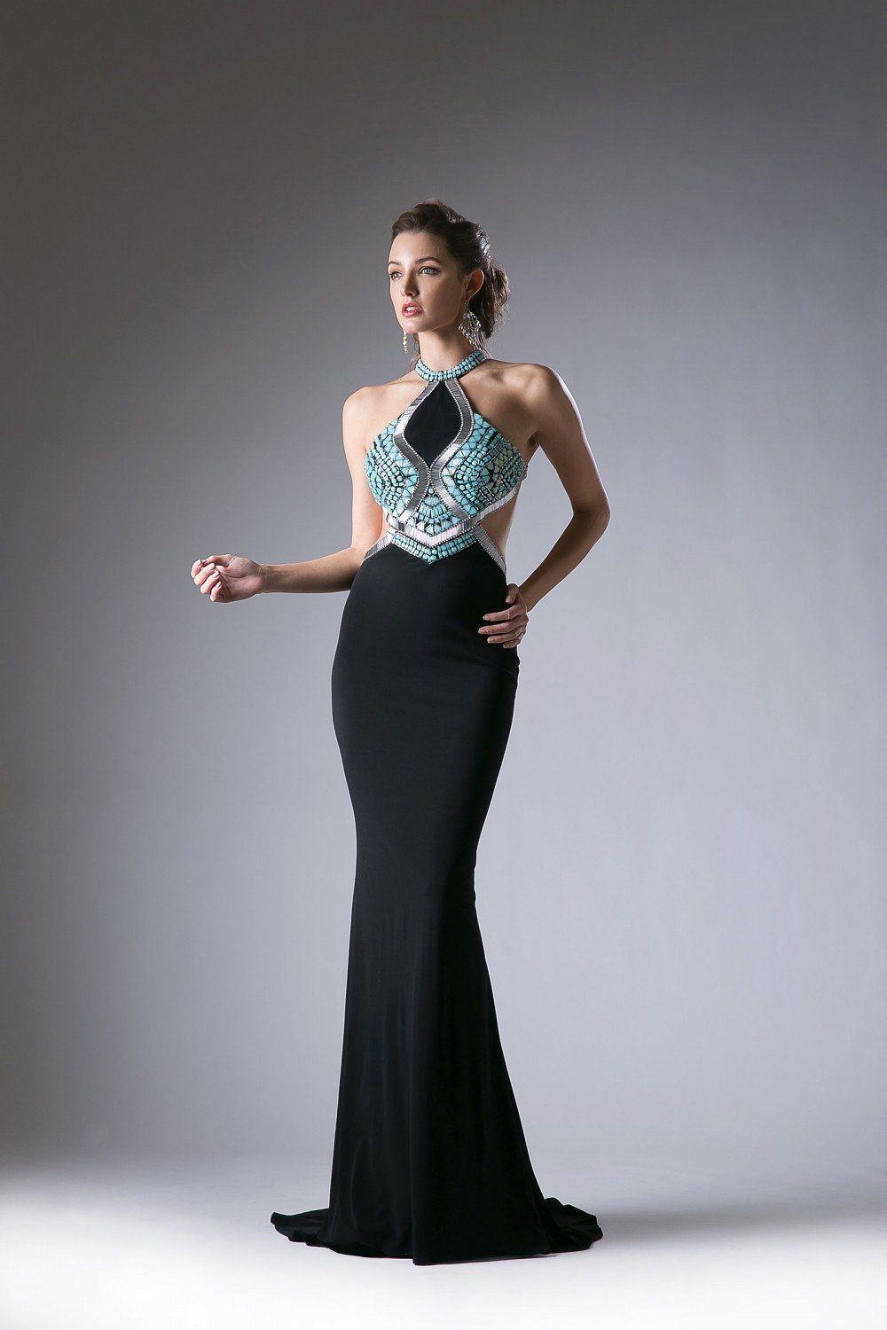 Beaded Stretch Knit Sheath Dress By Cinderella Divine -5012