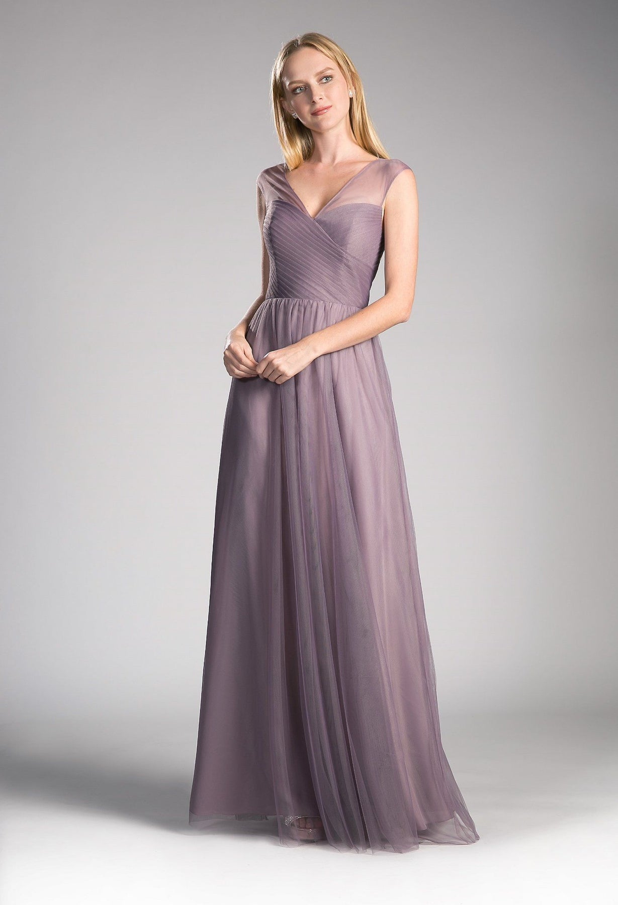 Layered Tulle A-Line Bridesmaid Dress 01 By Cinderella Divine -ET320