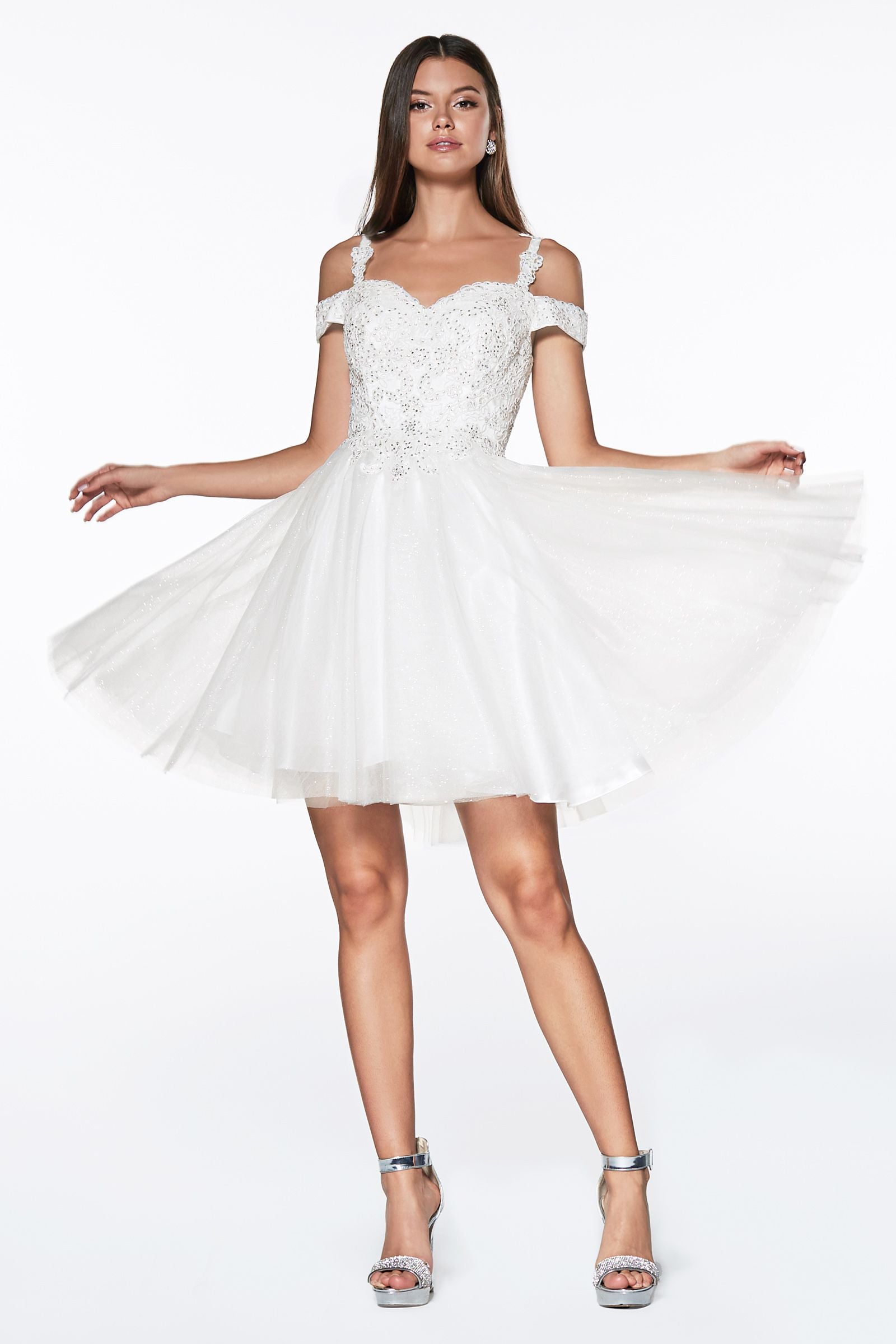MyFashion.com - Short cocktail dress with off the shoulder lace detail and glitter tulle skirt.(CD0132) - Cinderella Divine promdress eveningdress fashion partydress weddingdress
gown homecoming promgown weddinggown
