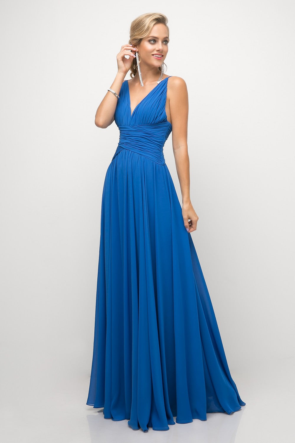 MyFashion.com - A-line chiffon gown with gathered waistline and v-neckline.(UF295) - Cinderella Divine promdress eveningdress fashion partydress weddingdress
gown homecoming promgown weddinggown